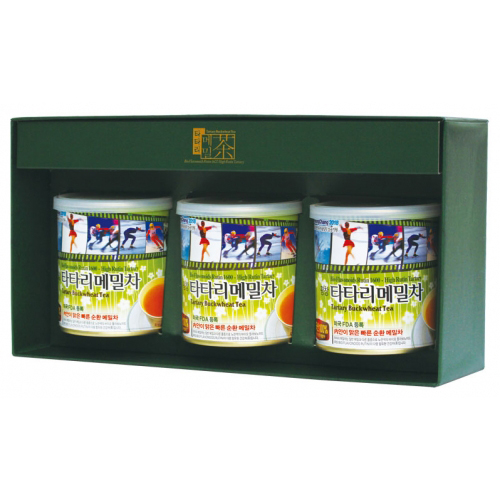 강원더몰,타타리 메밀차 선물세트(100g*3캔) / 국내산 쓴메밀차